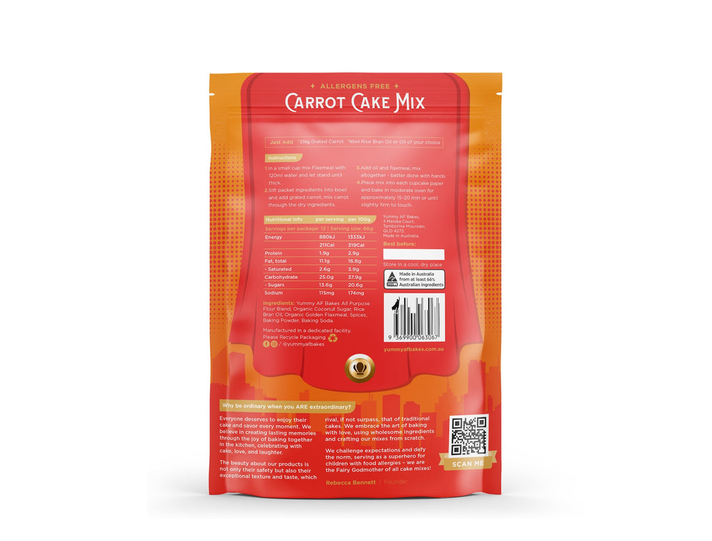 Organic Carrot Cake Mix