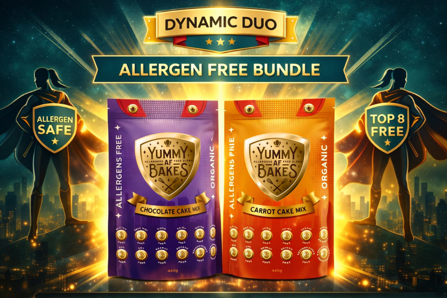 Dynamic Duo Bundle — Organic Chocolate & Carrot Cake Mix | Yummy AF Bakes