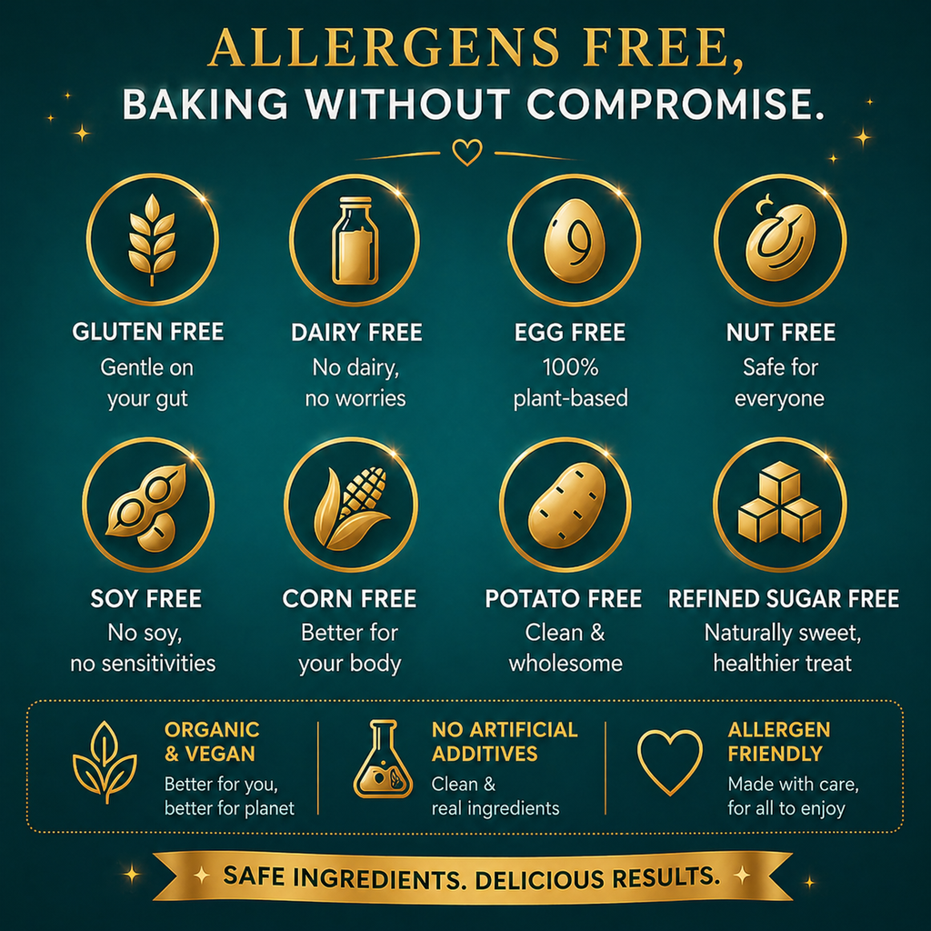 Yummy AF Bakes Organic All Purpose Flour — certified organic, gluten free, wheat free and top 8 allergen free